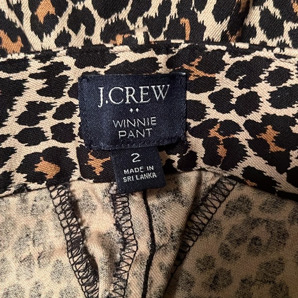 J Crew Women’s Cheetah Print Size 2 Winnie Pant - Picture 3 of 4